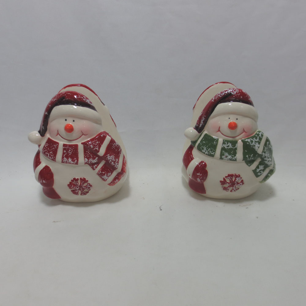 White Christmas santa shape ceramic napkin holder for Christmas decoration