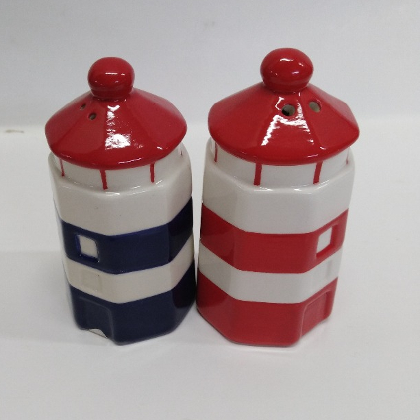 Beacon shaped salt & Pepper shaker ceramic cheap salt pepper shaker set