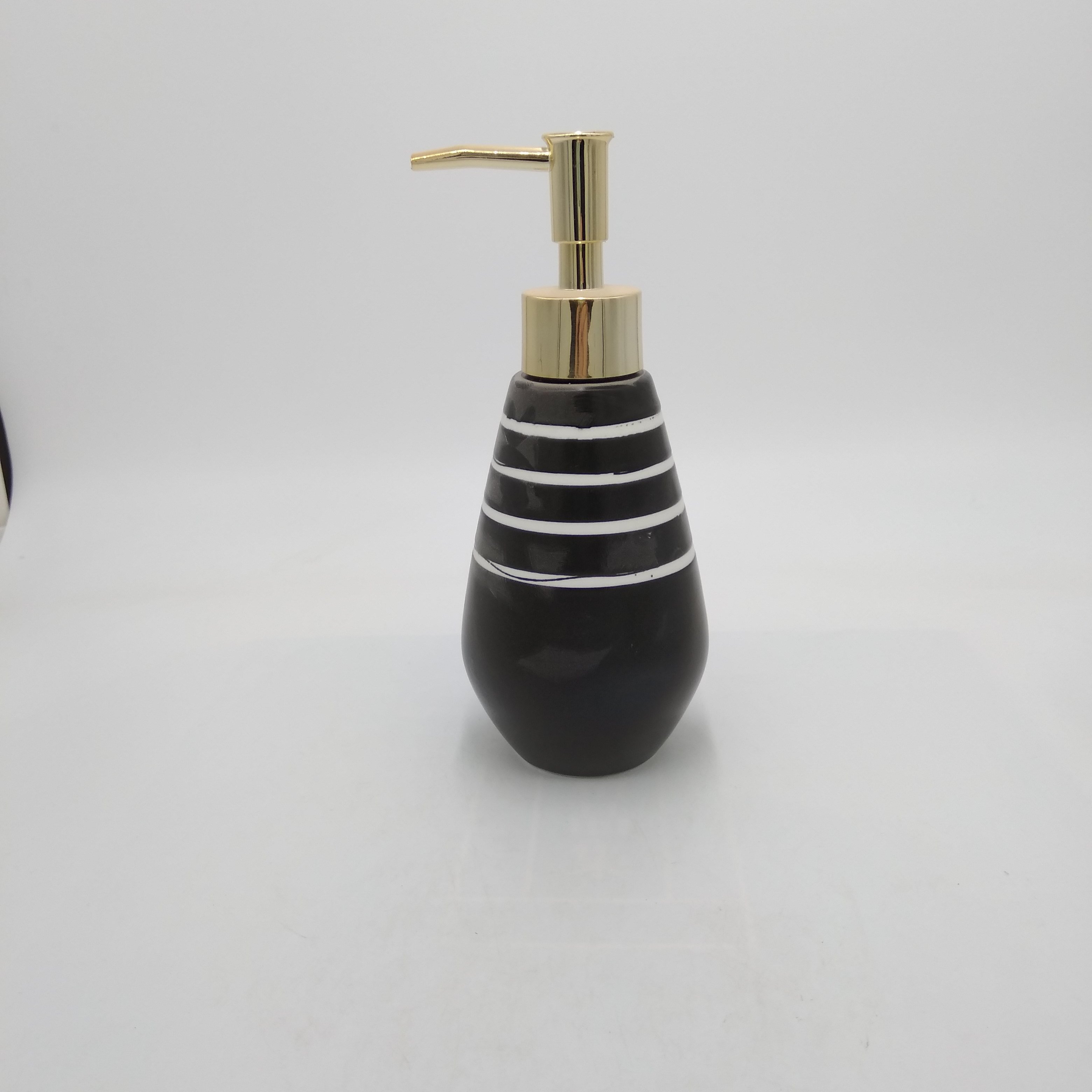 Ceramic Soap & Lotion Dispenser Pump with White Finished for Kitchen or Bathroom Countertops