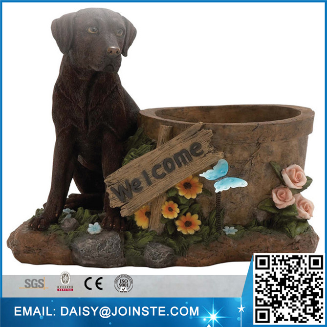 animal shape flower pot, garden Dog shape flower pot