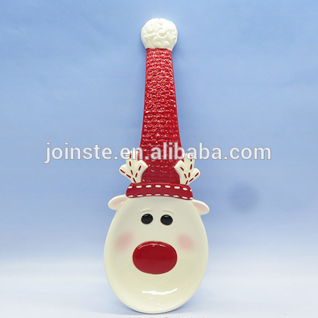 Custom Christmas deer painting spoon home decoration soup spoon rest
