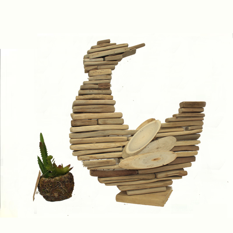 Wooden animal duck for home decoration