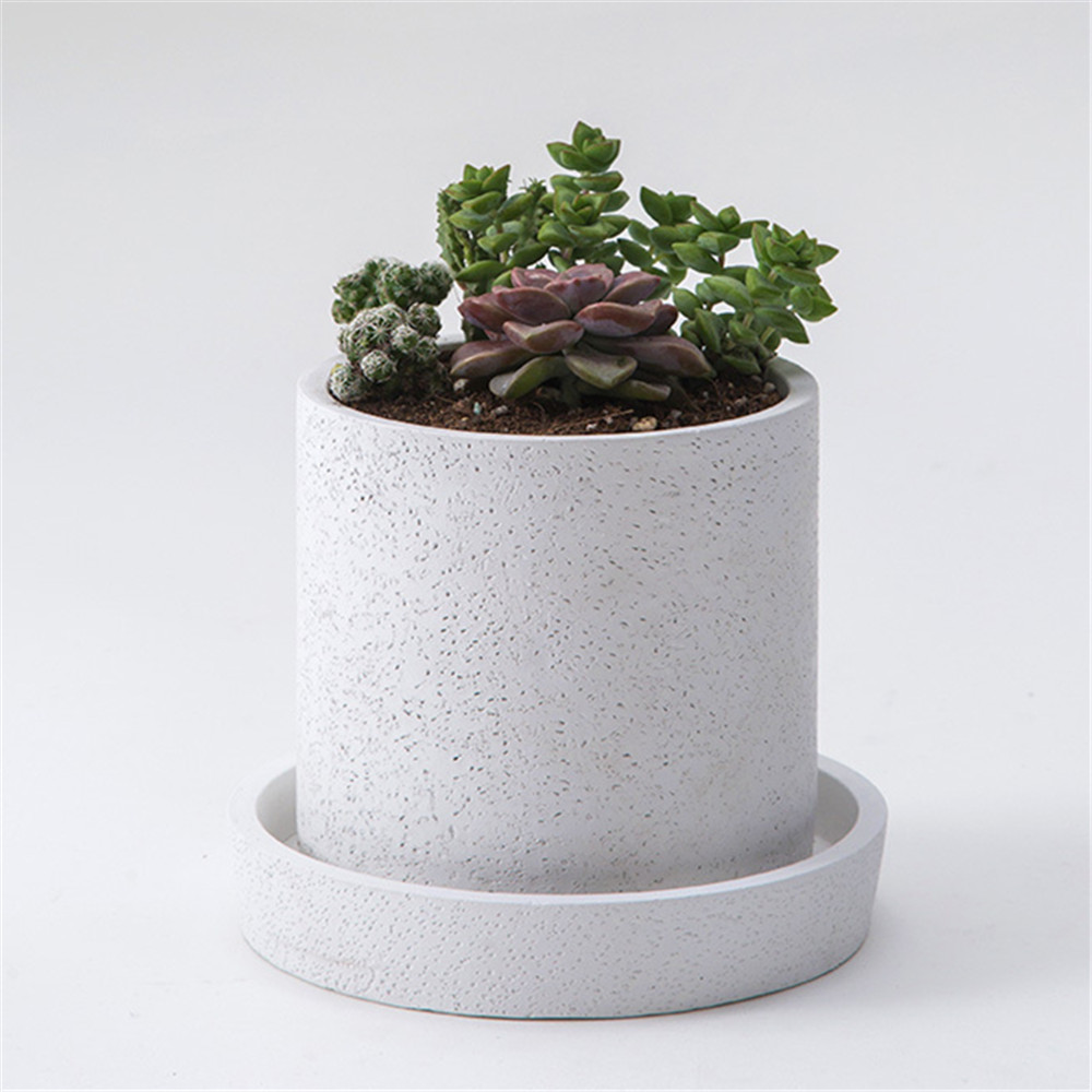 round concrete planter mold garden decor cheap cement flower pot