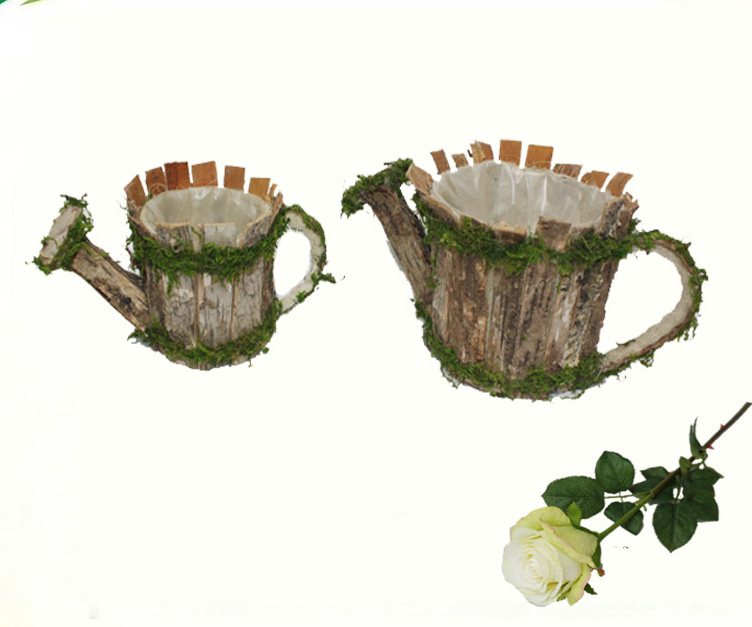 Garden kettle pot birch flower pot