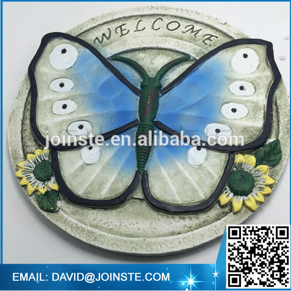 colorful cement butterfly garden footing pedal