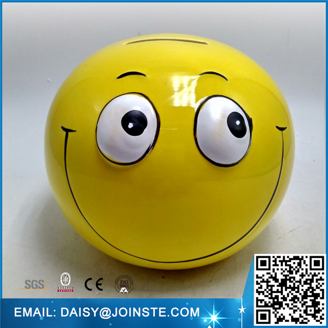2017 popular customized money box, 3D emoji, emoji money box