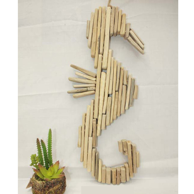 Wooden seahorse decorations driftwood seahorse