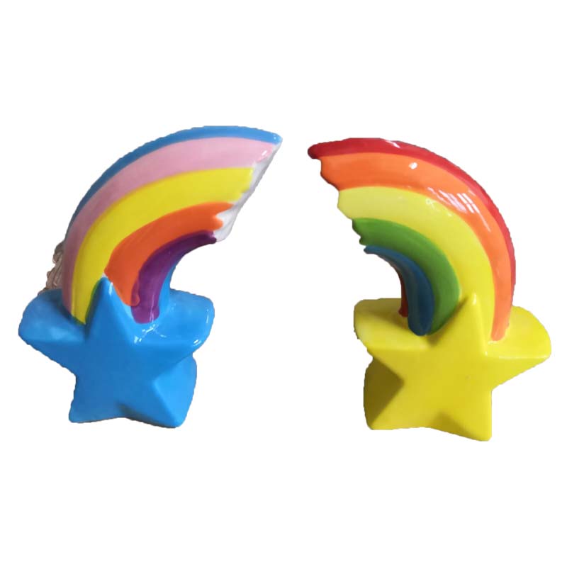 Ceramic Rainbow Money Box,Star Piggy Bank,Rainbow Coin Bank