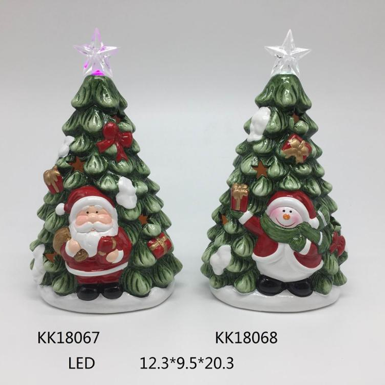 New Hand Painted PolyResin Christmas ornament Decoration with LED light