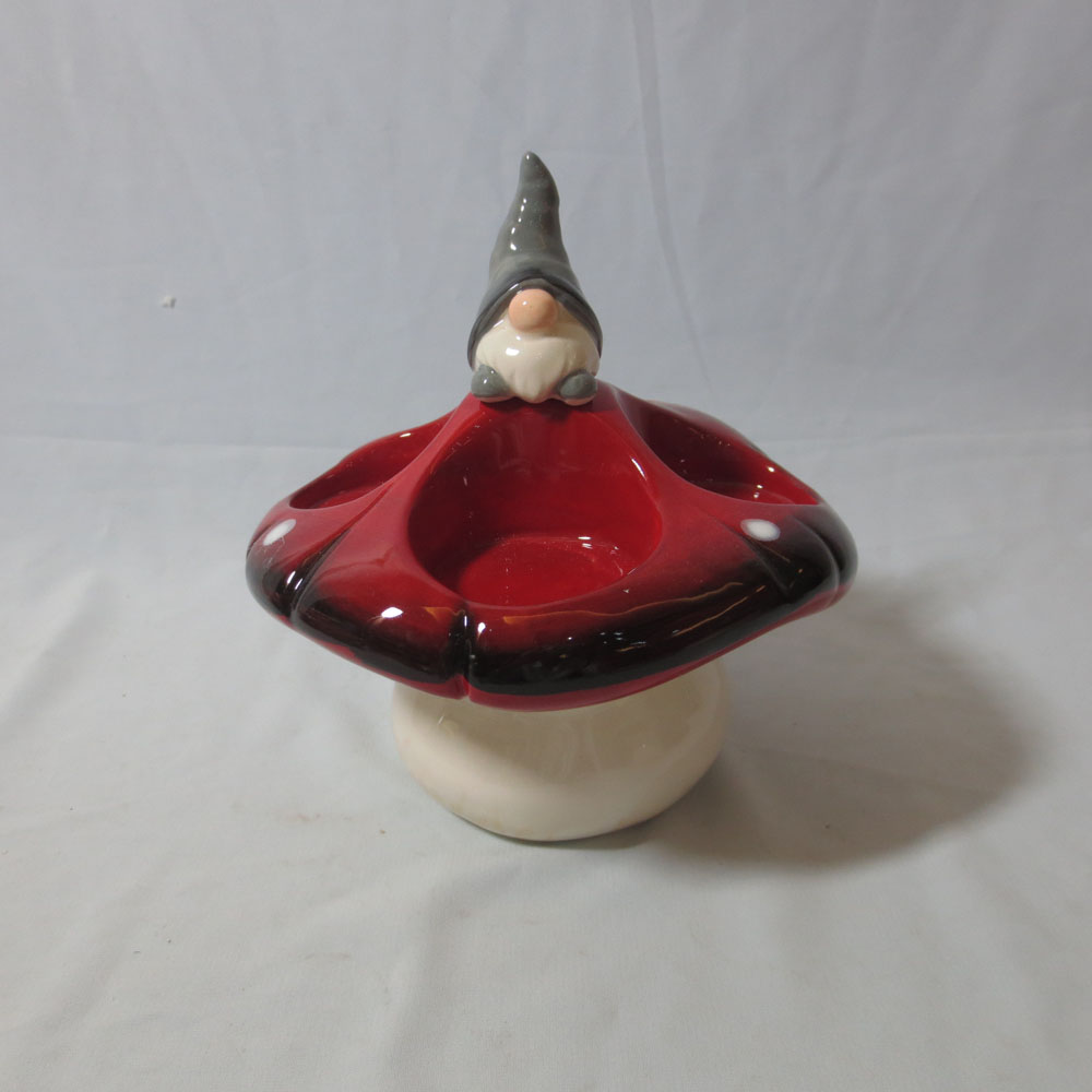 2018 mushrooms with santa decoration four candle holder