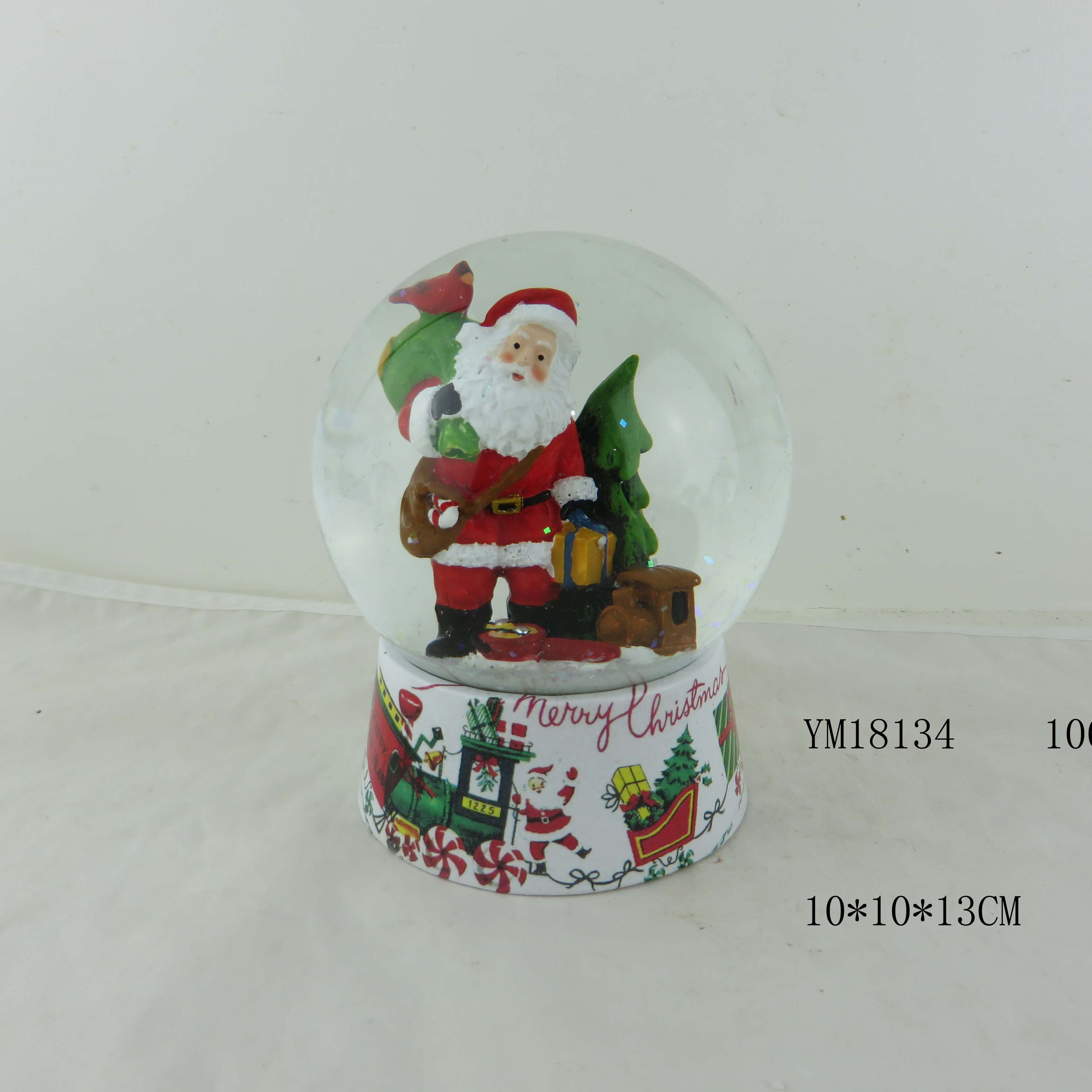 The new 2018 santa claus model water globe xmas decoration for home