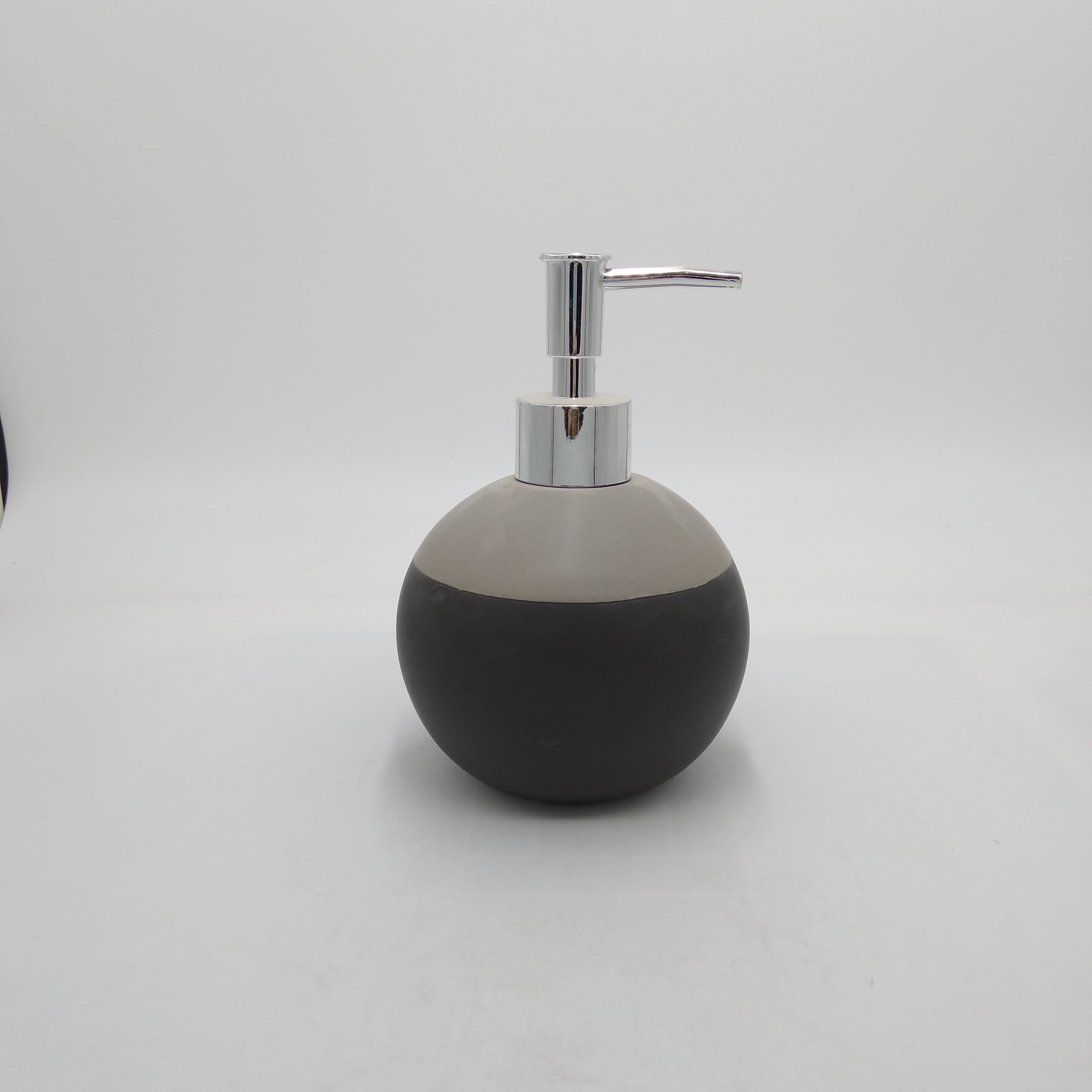 Small Round Refillable Liquid Hand Soap Ceramic Dispenser Pump Bottle, Farmhouse Decor – for Kitchen, Bathroom