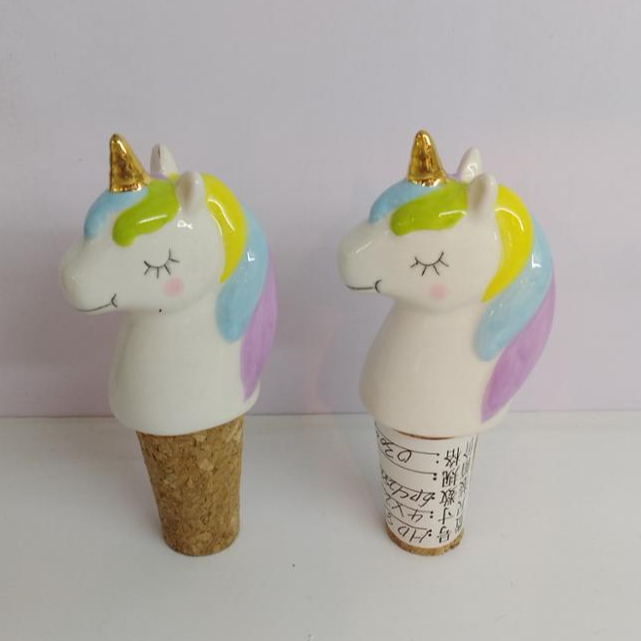 Kustom Polyresin Unicorn anggur pemegang, anggur hewan pemegang