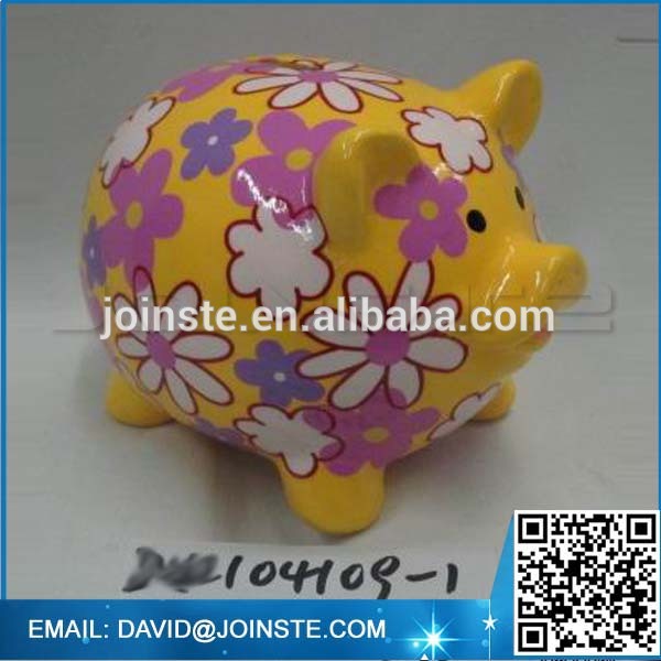 Ceramic paintable piggy bank
