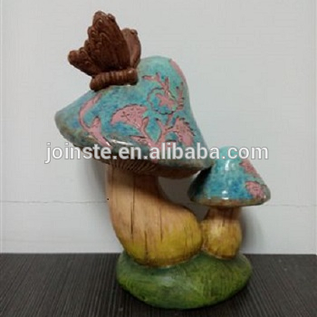 Custom cheap resin mushroom shape ornament garden decoration
