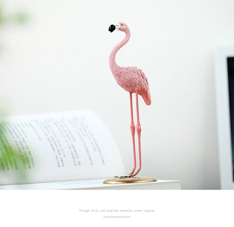 Home Decoration Natural Mini Polyresin Flamingo