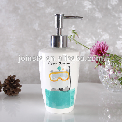 Customized colorful painting ceramic lotion pump bottle high quality