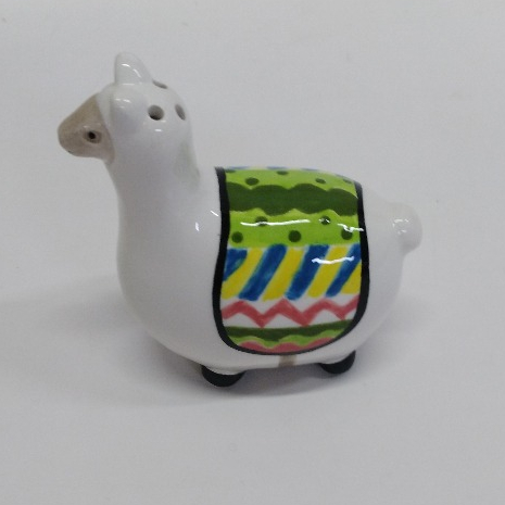 Alpaca shape salt pepper shaker custom ceramic alpaca theme S&P shaker
