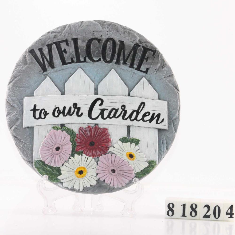 Welcome to our Garden Cosmos flower Stepping stones, Concrete Cement