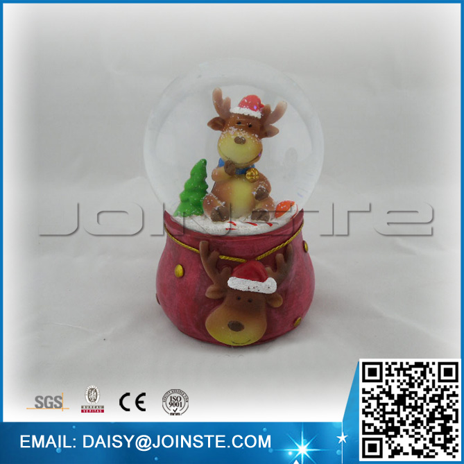 SZ8078-130241 Resin crafts Reindeer snow globe base