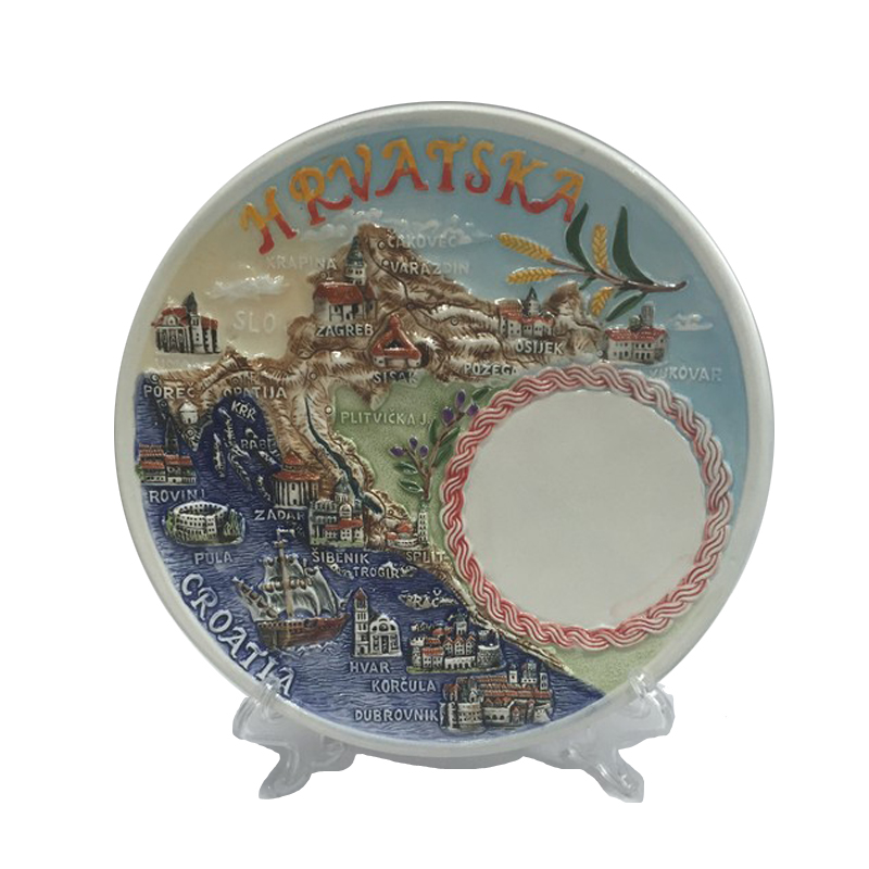 country souvenir plate,souvenir plates,handmade souvenir plate