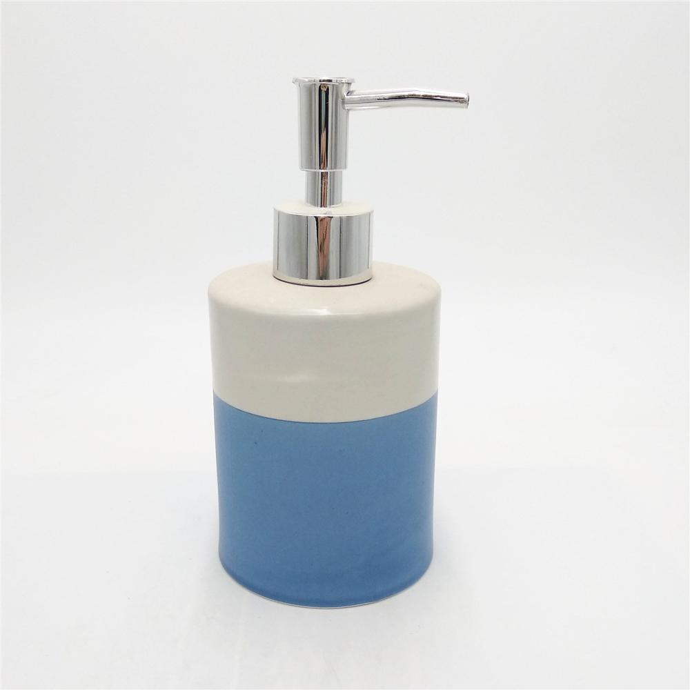 Ceramic  foaming soap liquid  soap dispenser , round   hand soap dispenser   for bathroom