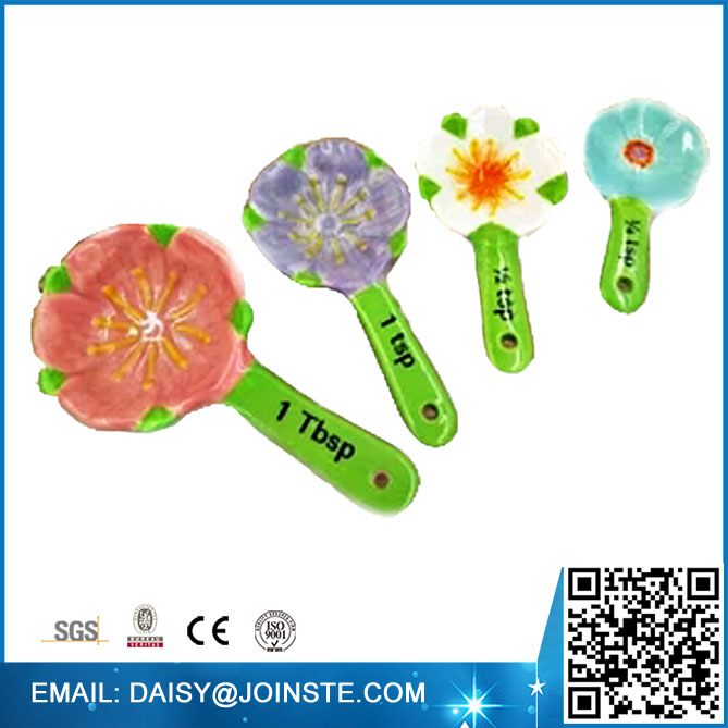 Novelty Flower Measuring Spoon with function of ceramic measuring tools