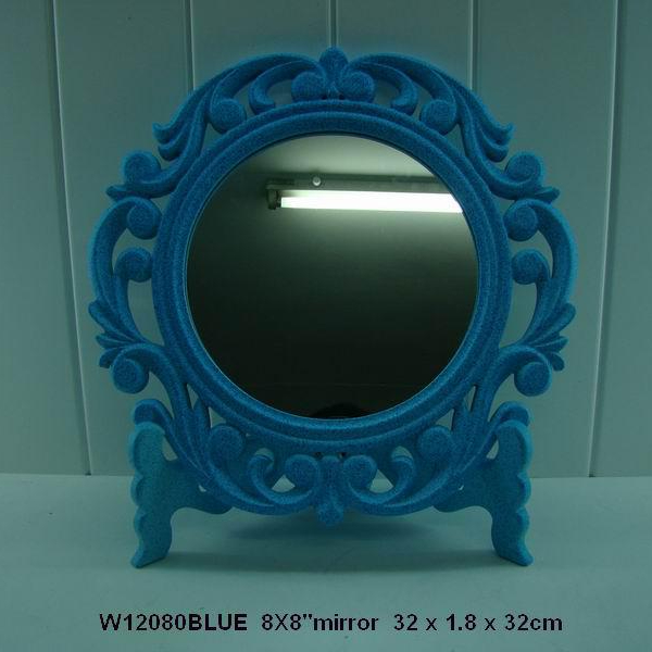 2018 new style antique wooden mirror frame with color & paper backing