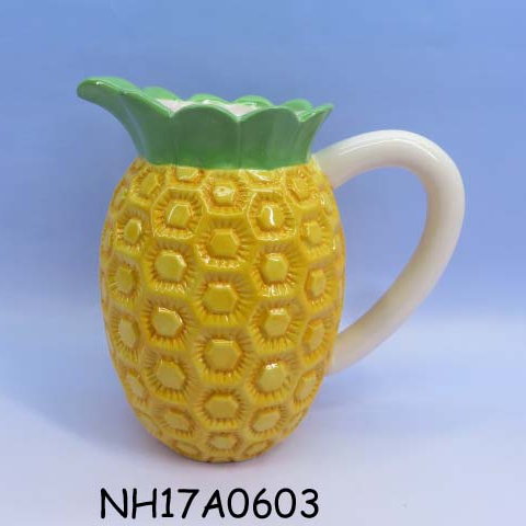 Mini pineapple milk bottle 1 liter ceramic milk tea bottle milk bottle