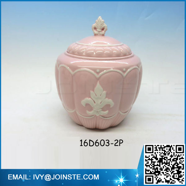 Beauty hand printed cookie jar cookie ceramic jar