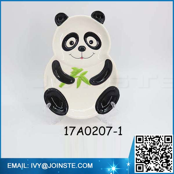 Panda shape dinner plates and dishes ceramic animal dishes set
