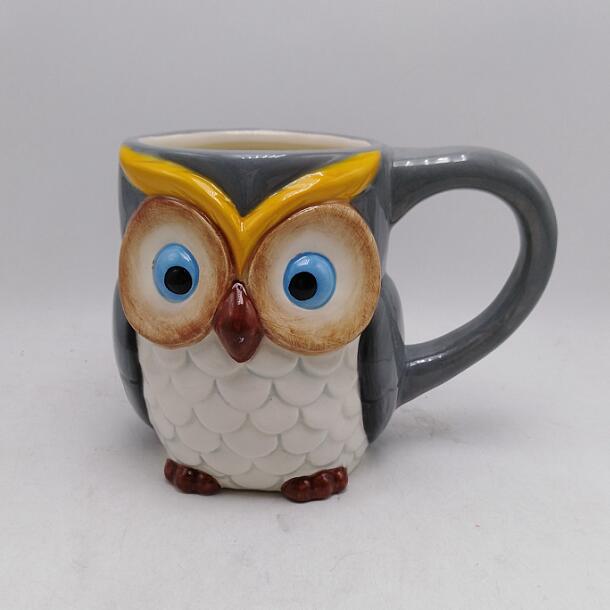 Custom Ceramic Mugs,3D Owl mug,Owl Coffee Mug