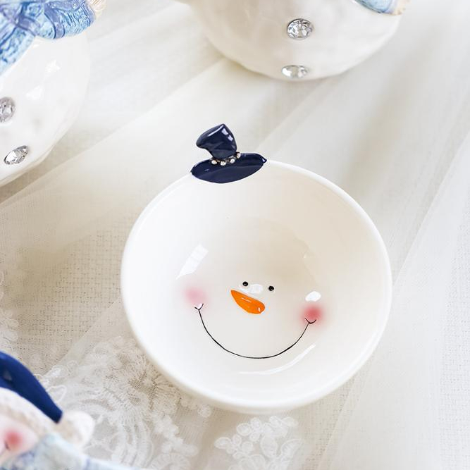 2019 Customized ceramic snowman plates, Dolomite  Christmas Dinner Plates