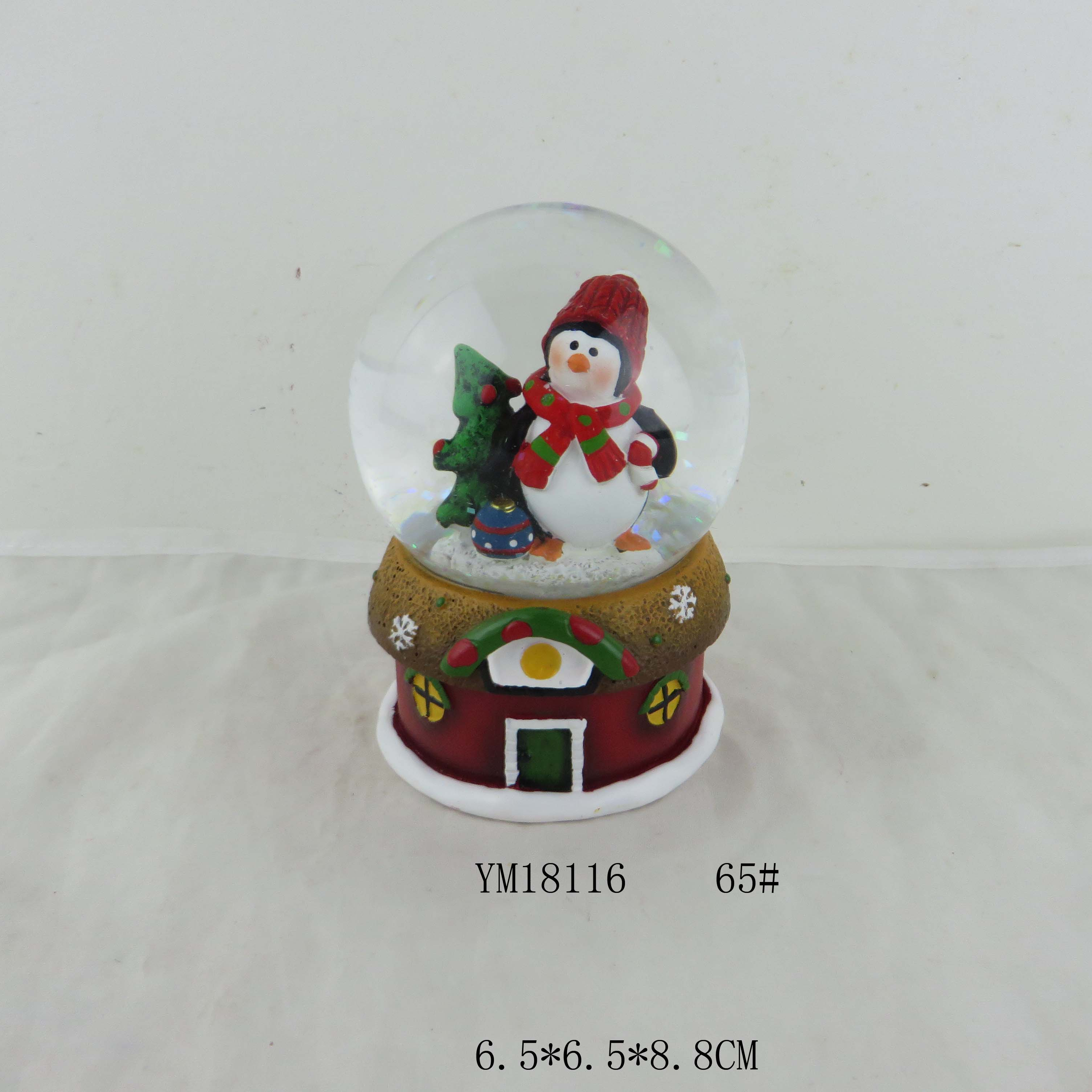 Polyresin Mini Christmas Santa Snow Globe /Christmas Water Globe /Snow Ball ,Christmas Santa Figurine Decor