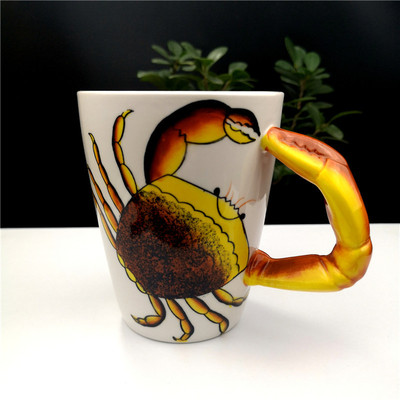 Custom Ceramic Crab Mugs,3D Crab Mug,Crab Coffee Cups