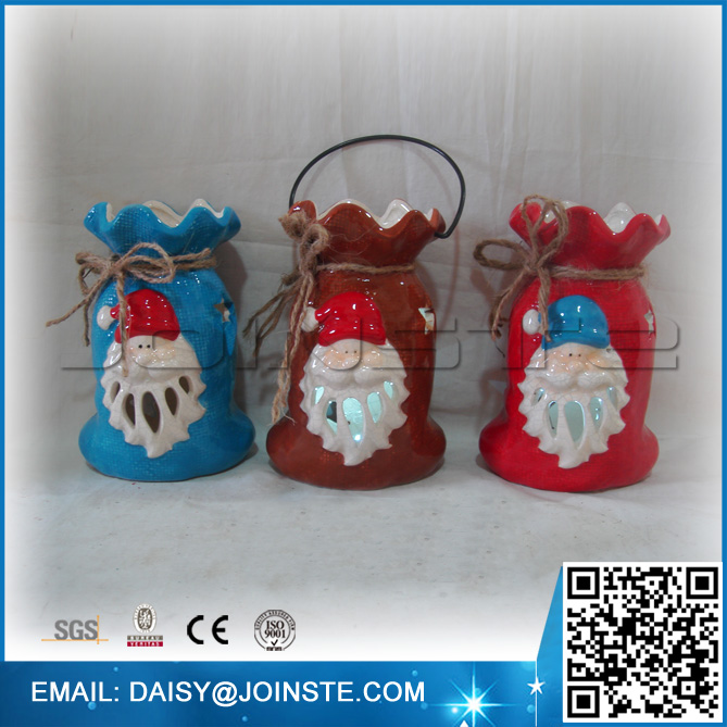 Santa Sacks led christmas snow lantern