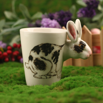 Custom Ceramic Bunny Mugs,3D Rabbit Mug,Rabbit Coffee Cups