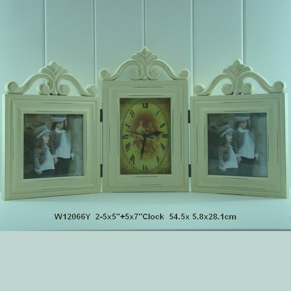 2018 custom wood frame clock photo frame