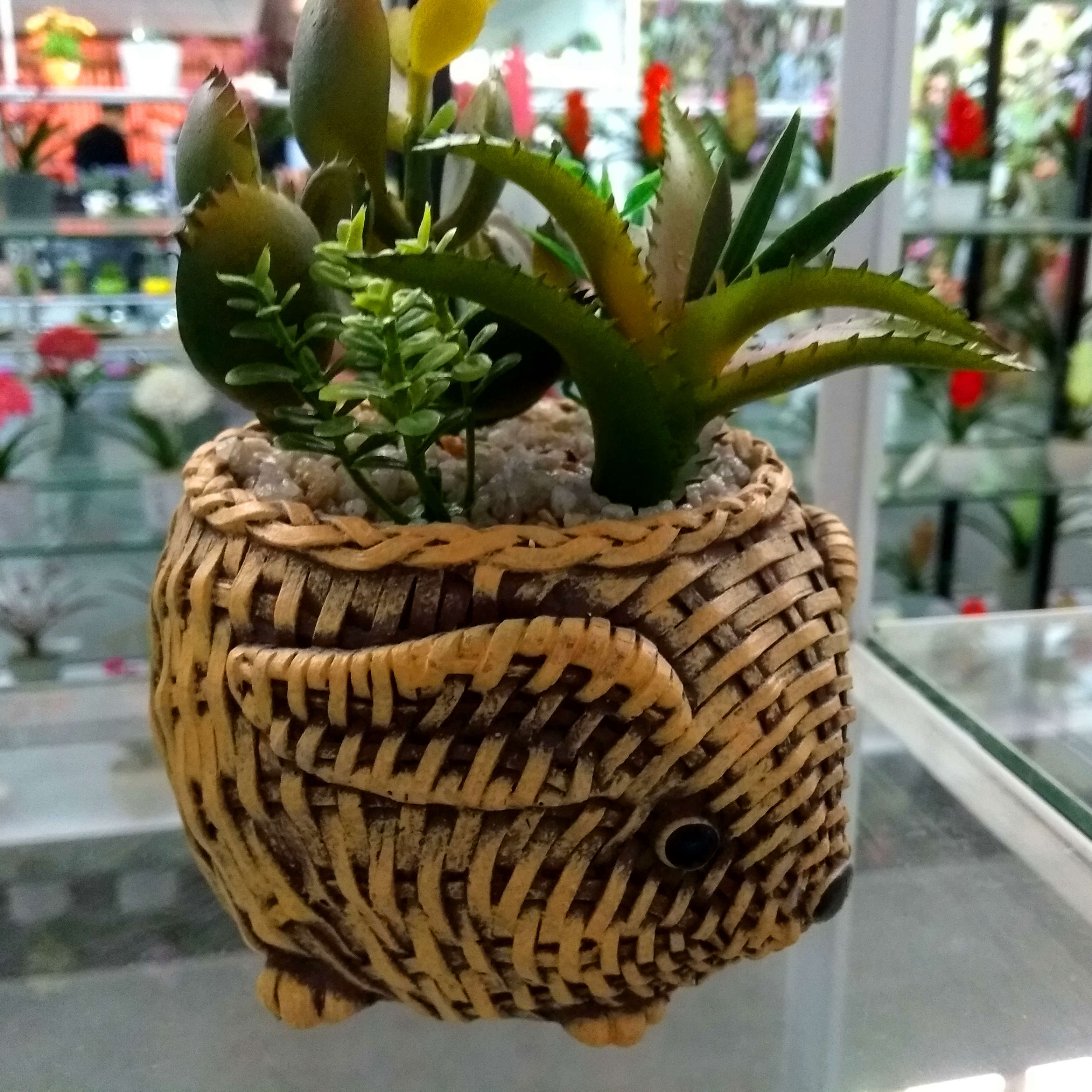 Polyresin piggy flower pot Decorative Flower Garden and home decoration