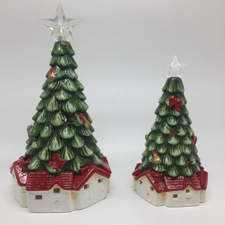 Wholesale New Style Mini Red Clay Christmas Tree For Home Decoration
