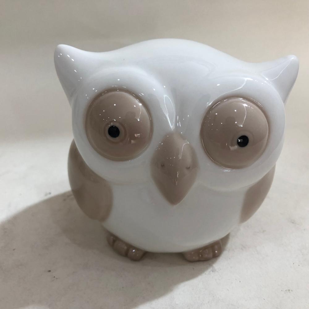 Nonobjective owl shaped coin bank,Ceramic owl Money Box, nonrepresentational Owl piggy banks,custom ceramic piggy banks