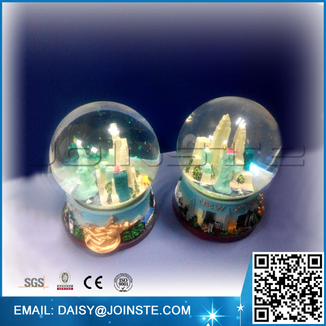 New york pictures snow globe water globe
