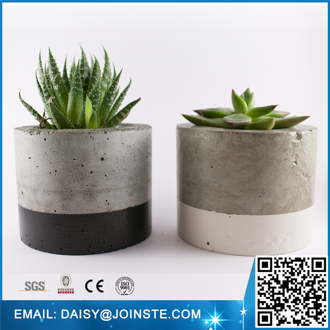 Round planter pot, succulent concrete pot, mini clay flower pots