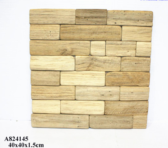 Driftwood square wall tile for home decoration