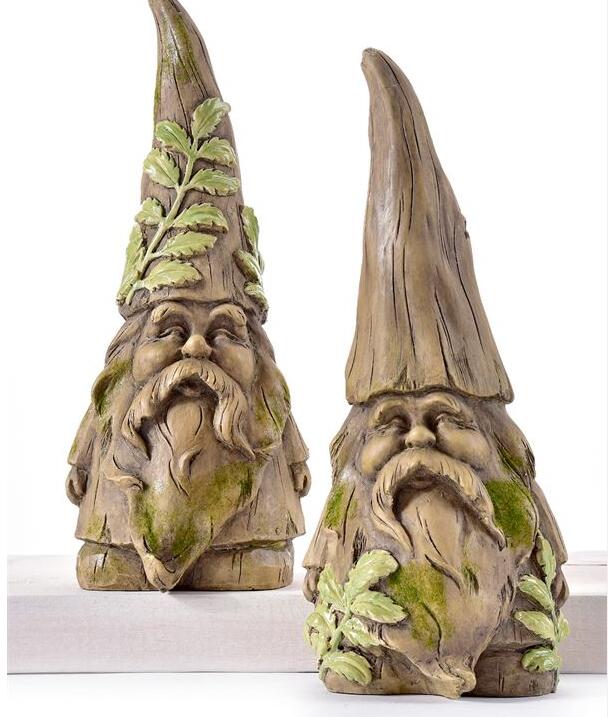 GARDEN GNOME DESIGN FIGURINES, 2 ASST.