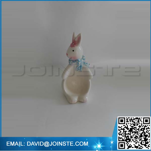 Ceramic rabbit sculpture