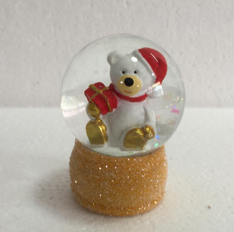 SZ8078-II-1 wearing scarf reindeer water snow globe