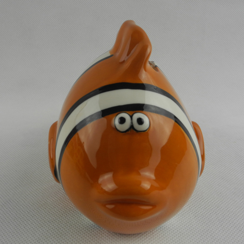 Clown fish Shape Ceramic Piggy Bank, Coin bank, Money box