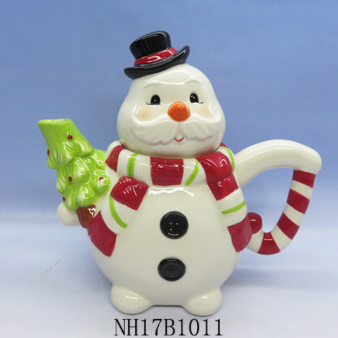 Christmas Ceramic Snowman Teapot,  Custom accept