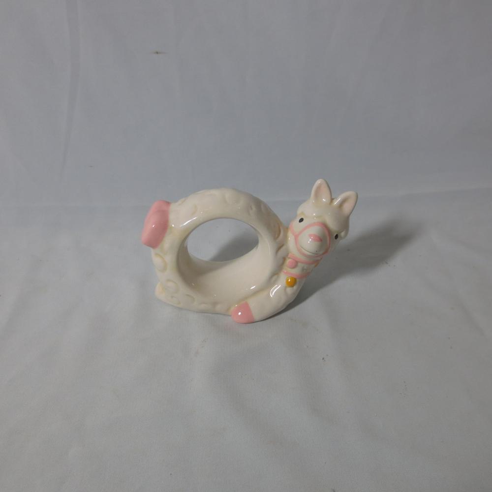 LLama Ceramic Napkin Ring, Custom accept